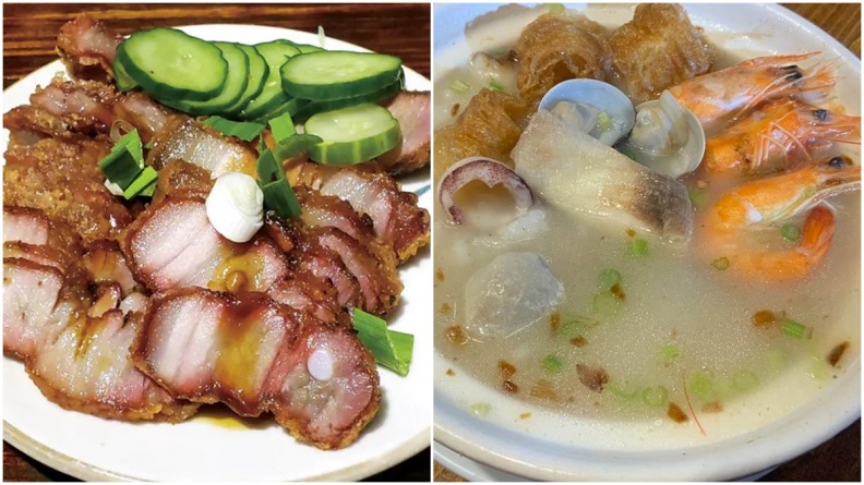 在地人消夜首選！台中人氣肉粥店不滿3年勇奪必比登，滿料海鮮粥、招牌紅燒肉都必吃