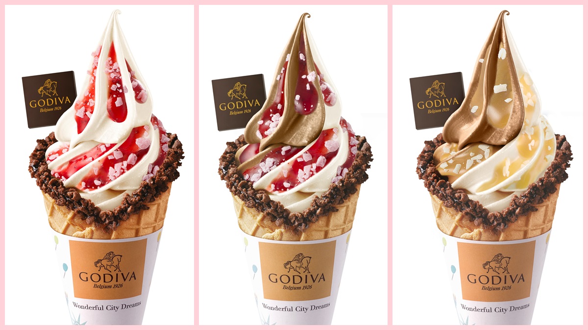 草莓荔枝遇上巧克力！最新「GODIVA」霜淇淋來了