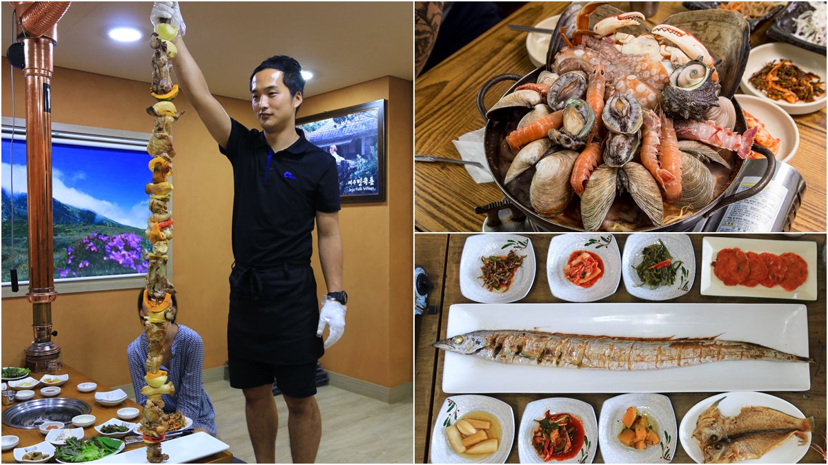 光看就飽了！濟洲島4間「超狂」餐廳，必吃山型海鮮鍋、100公分烤肉串、巨無霸白帶魚