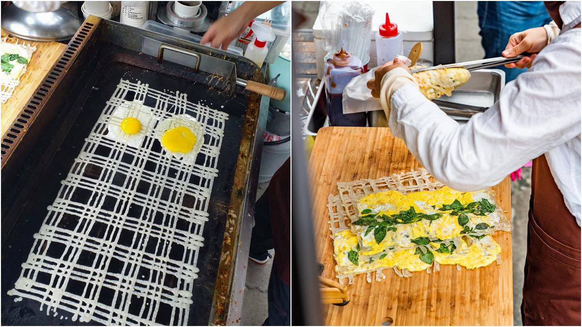 【新開店】Burberry蛋餅吃過嗎？格紋花樣古早味蛋餅，加超香蔥油飯有夠飽