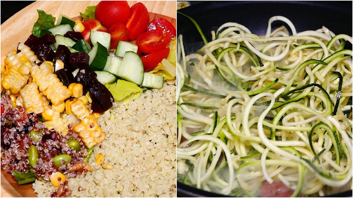低熱量零澱粉卻很好吃，「花椰菜米」炒飯、不是麵的「櫛瓜麵」