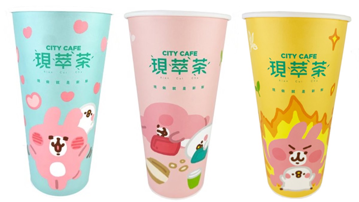 喝飲料囉！超商與「卡娜赫拉的小動物」推5款兔兔、P助聯名飲料杯