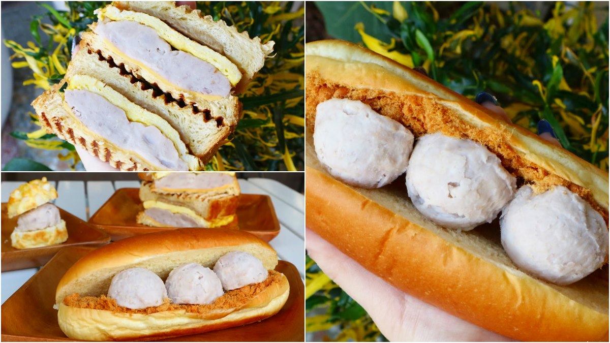 【新開店】台中銅板早餐！三大球「芋頭餐包」只要45元，芋頭帕尼尼、司康一捏爆漿