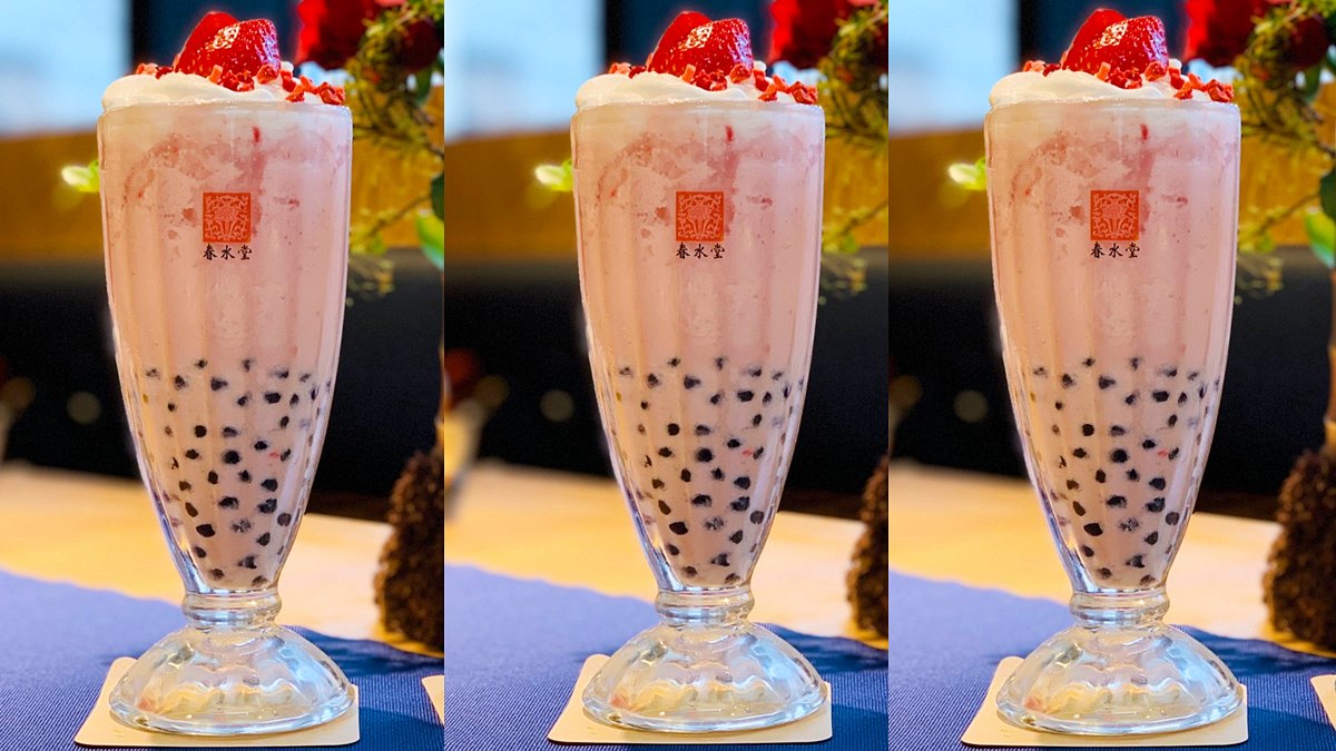 草莓控喝起來！春水堂最新「草莓奶霜珍珠茉奶」，酸甜滋味超誘人