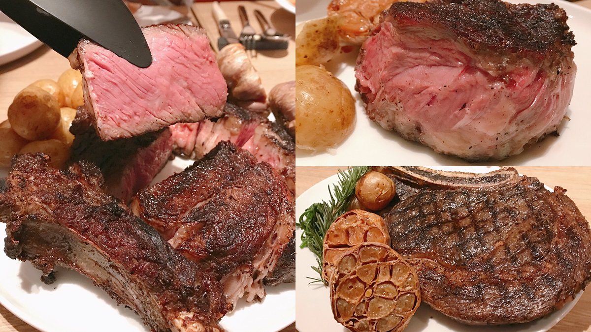 牛排控尖叫！台北夯店「巨人戰斧牛排」厚度像舒芙蕾，還有現做甜點、海鮮沙拉吃到飽