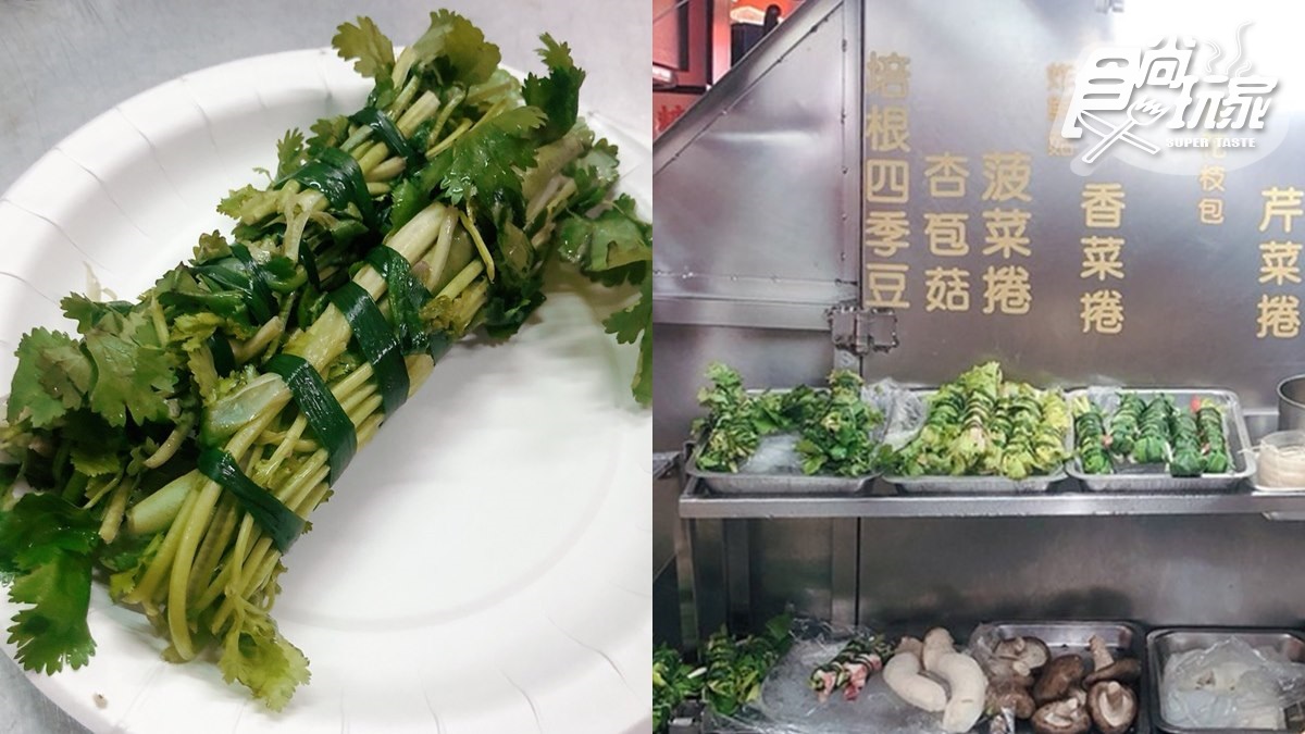 超狂整條「香菜捲」！北部夜市限定款，94要挑戰你的味蕾極限～