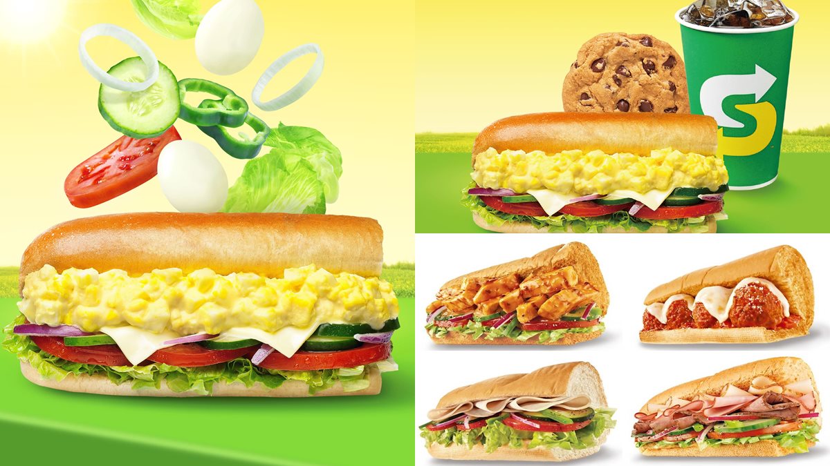直接吃起來！SUBWAY推爆餡「蛋沙拉堡」，加碼7天領「買一送一券」