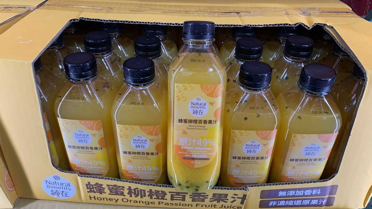 目擊好市多新商品！超濃郁「蜂蜜柳橙百香果汁」，網讚稱：這個激推