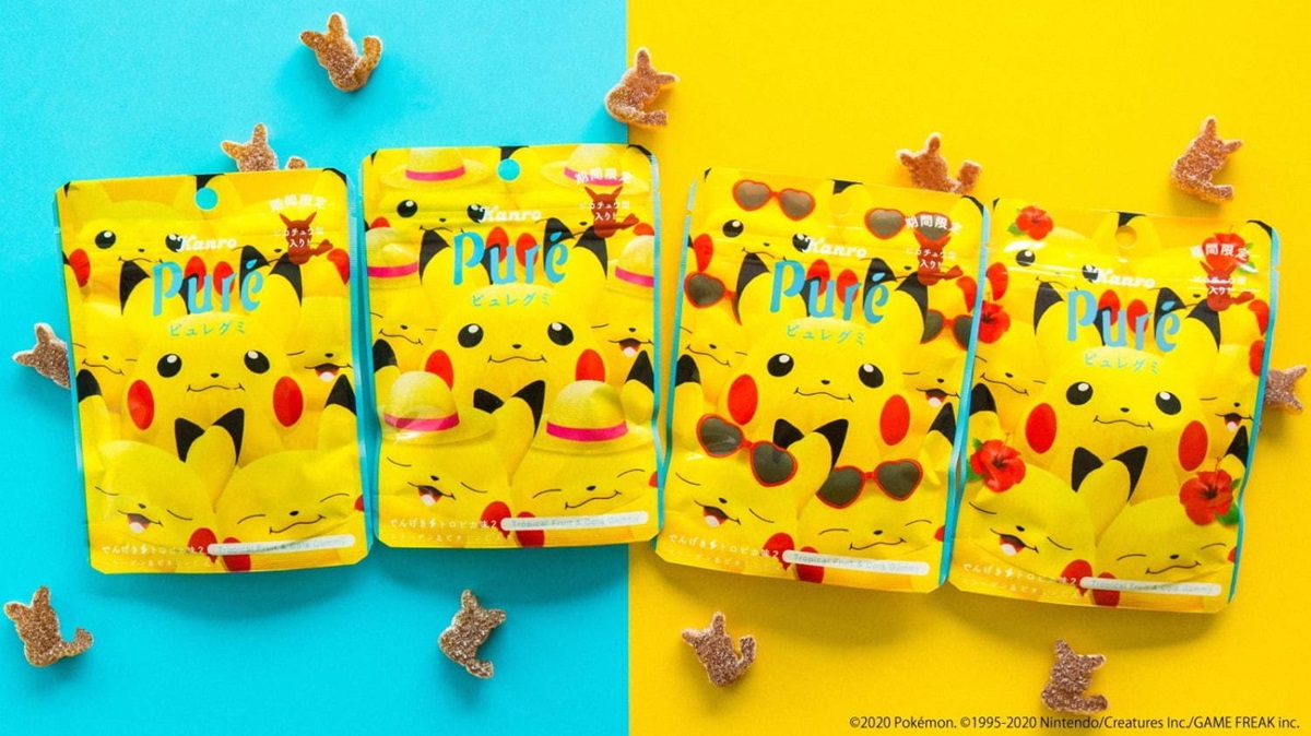 皮卡曬黑了？超夯「Pure皮卡丘軟糖」第二彈來襲，頭戴草帽、扶桑花4款可愛滿點新包裝到