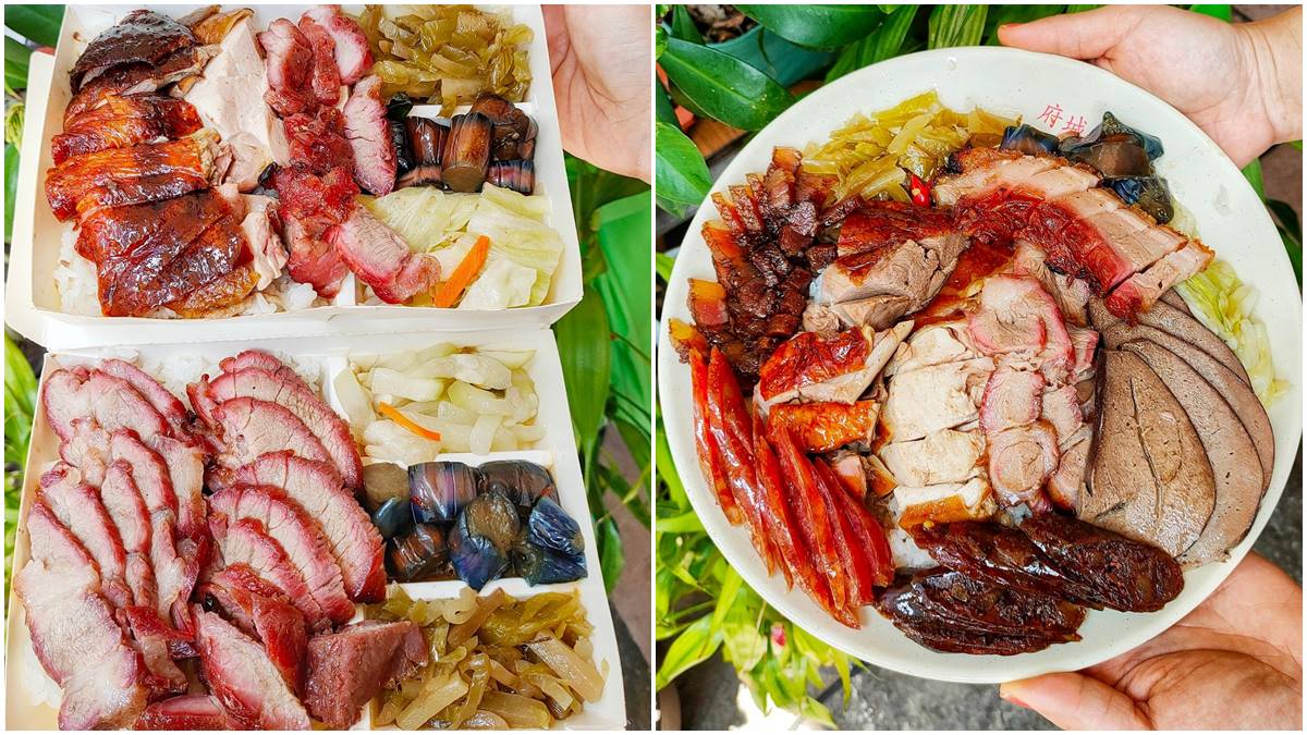 肉控必收！桃園超浮誇限量燒臘飯1份有8種主菜，脆皮燒肉、炭香雙腿讓你吃到怕