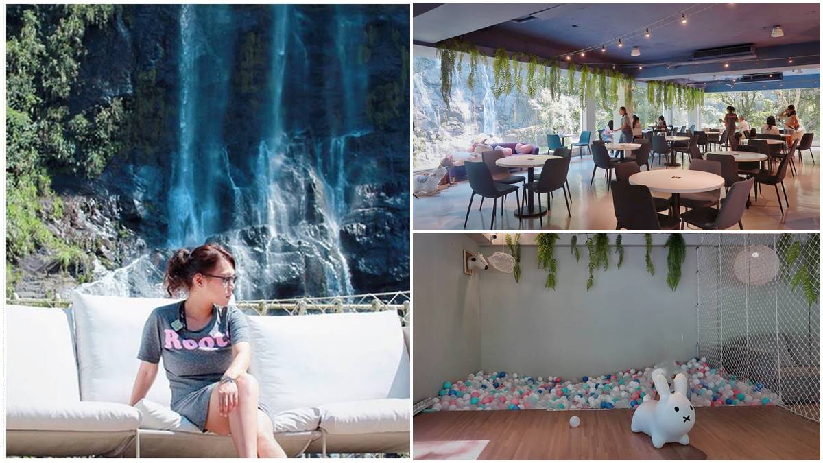 快衝烏來拍美照！玻璃屋餐廳坐擁180度瀑布美景，超大用餐空間還有球池可以玩