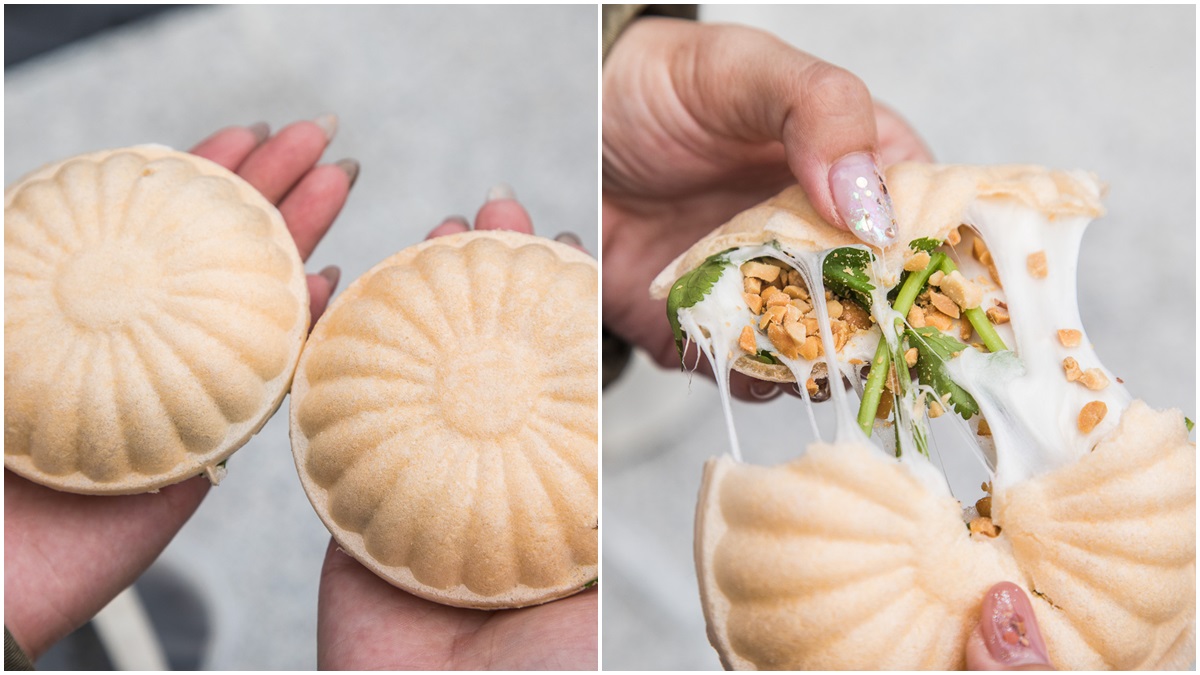 女神難忘的古早味！新竹人氣白色麥芽餅1顆只要15元，純手工現點現做一口咬下會牽絲