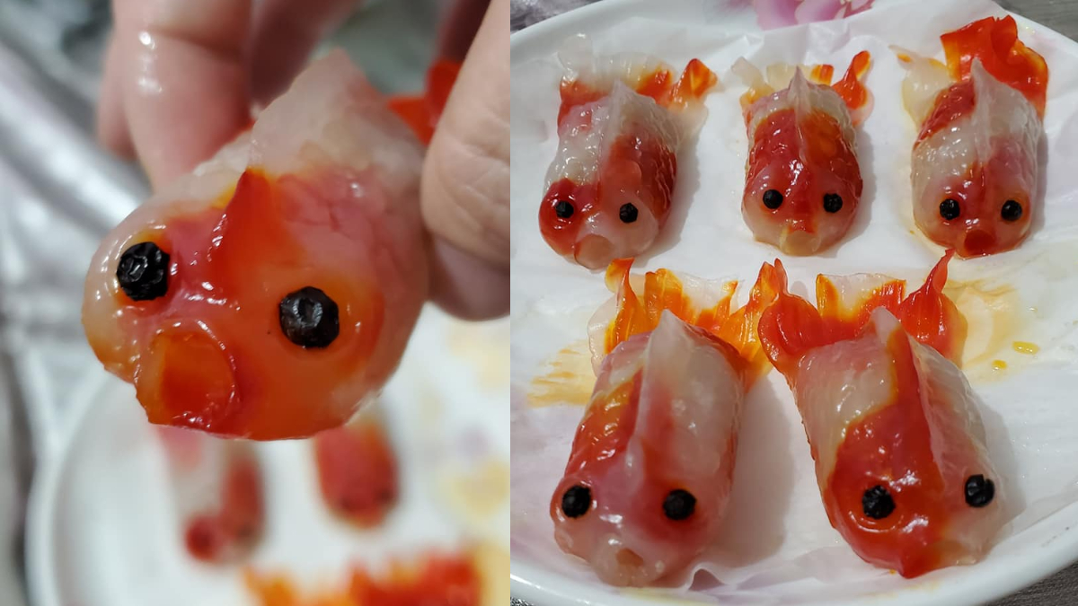 你敢吃嗎？IG夯爆超逼真「金魚水晶餃」，網友直呼不敢吃下肚