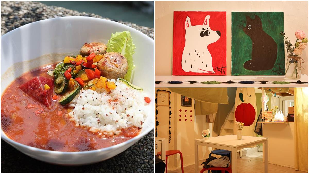 【新開店】超神祕！台南小店藏身市場２樓賣咖哩，來用餐還能買老闆娘畫作