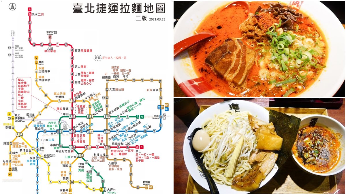 台北「最強拉麵捷運圖」曝光！先吃這６家：2020網友票選冠軍、湯底到配料自選