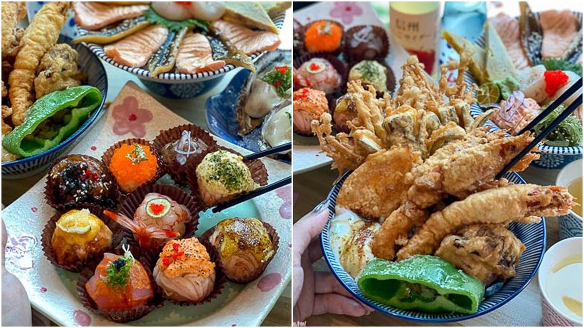 不改名也能免費吃！台南超狂日料內用就送「鮭魚握壽司」，海鮮控必點滿滿炸物赤蝦丼