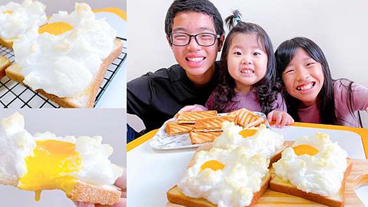 搞定孩子們的下午茶！在家做超療癒「雲朵蛋吐司」，料理初心者也能上手