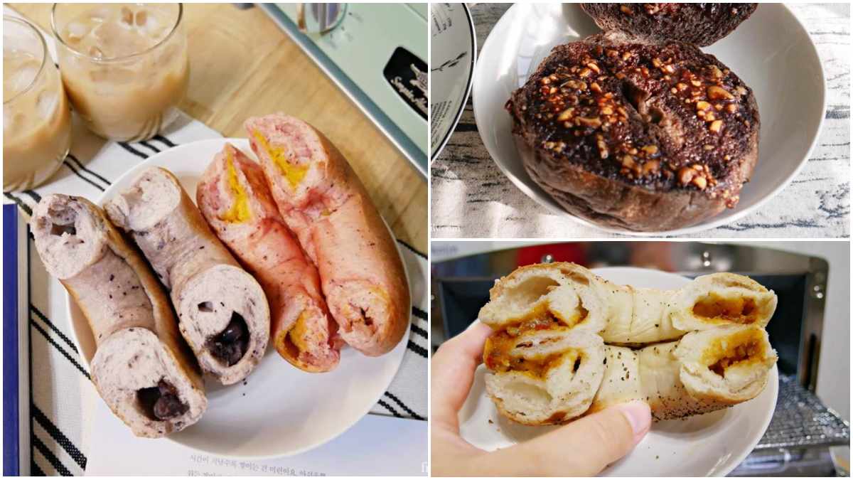 咬一圈都是料！人氣烘焙坊「水嫩貝果」Q彈又滿餡，甜口味先嘗花生脆酷力、北海道牛乳