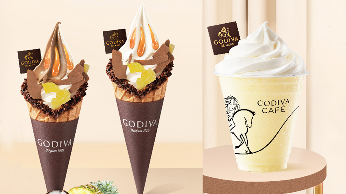 GODIVA「椰子鳳梨霜淇淋」新登場！濃郁椰奶＋可可脆片太犯規，再喝椰子鳳梨奶昔