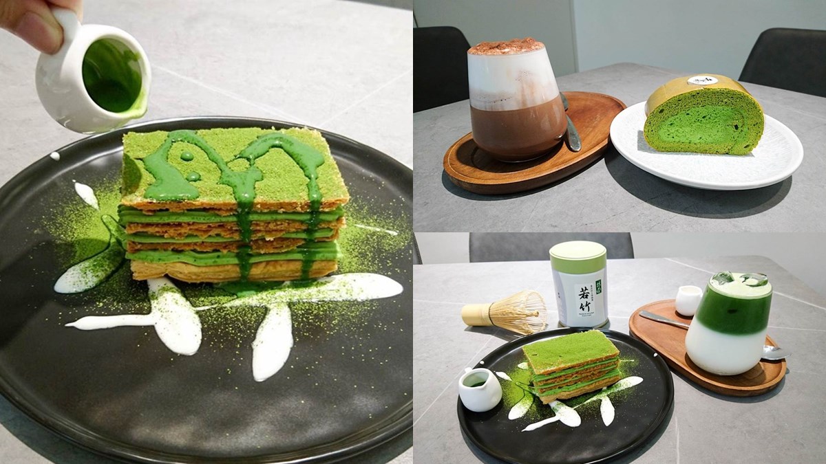 【新開店】台南隱密甜點店！抹茶千層酥內用才吃得到，濃郁生乳捲有滿滿餡料