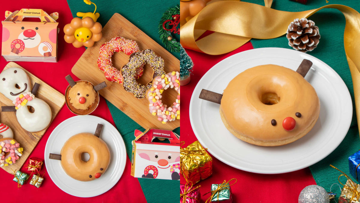 限時５天買六送三！Mister Donut推「麋鹿、雪人甜甜圈」，牛奶糖＋巧克力必嘗