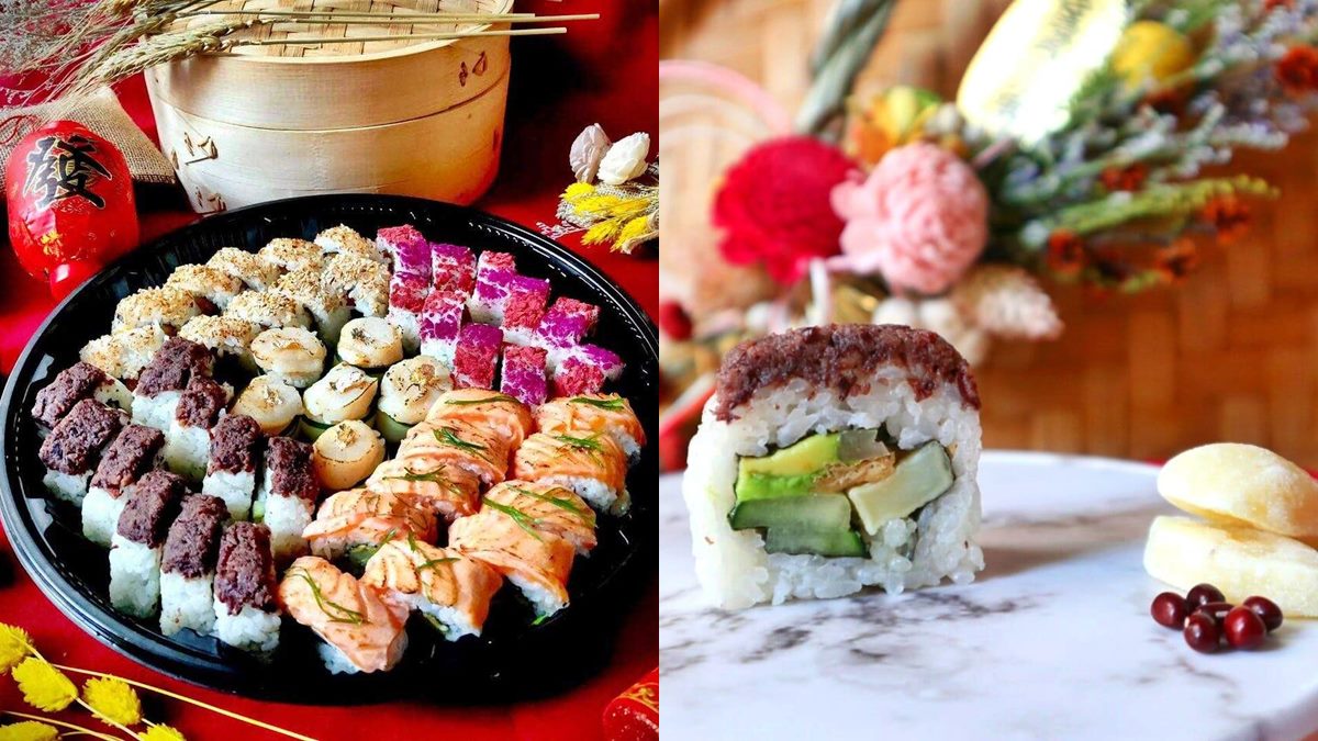 全台獨創花壽司專門店！虎年限定「港式甜點花壽司」，烏魚子、蘋果也包進去