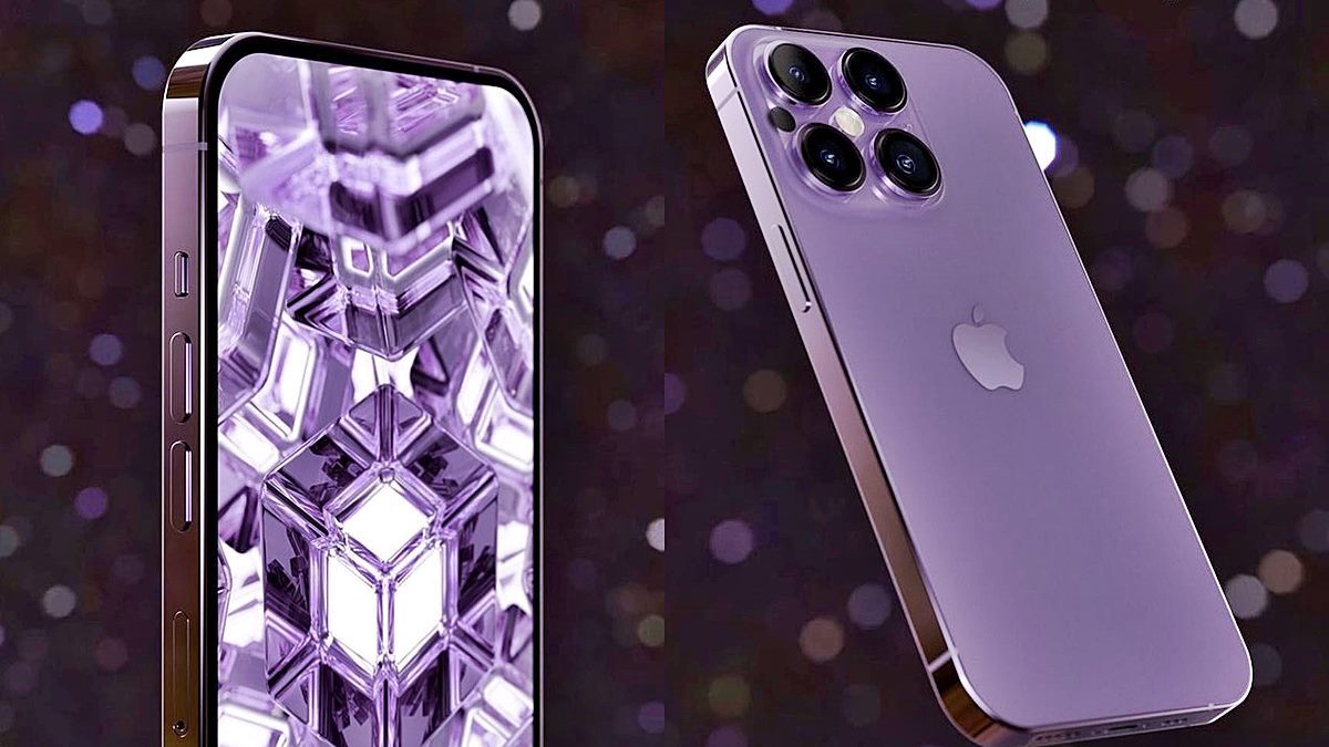 iPhone 14將出現超美「藍莓紫」！四眼怪鏡頭搭配「額頭外露」剪瀏海螢幕