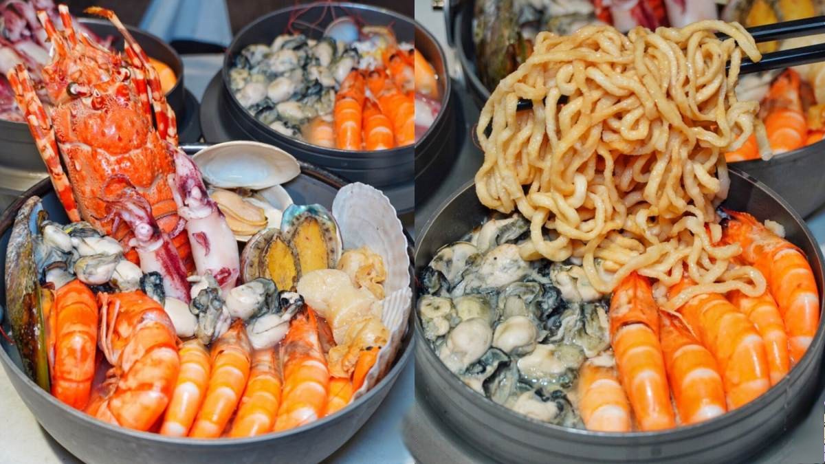 １碗吃得到９種海鮮！超浮誇鍋燒麵塞滿龍蝦、鮑魚，暴量蚵仔麵痛風也要吃