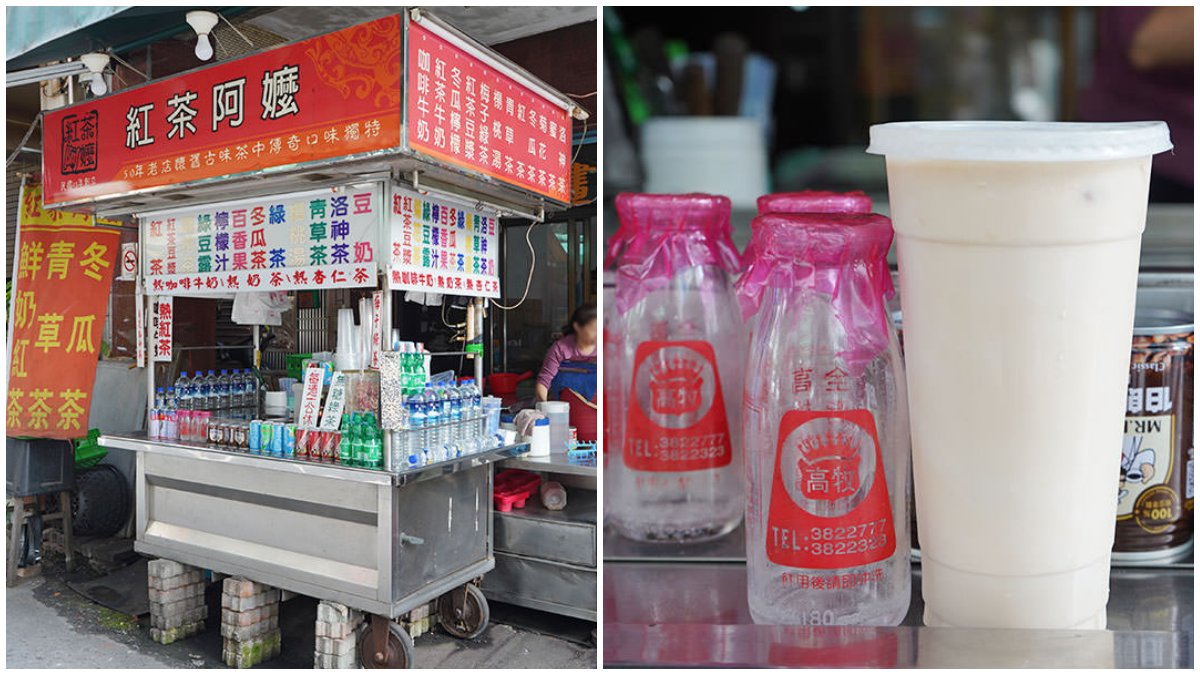 在地人才知！60年「阿嬤飲料攤」必喝古早味鮮奶茶，內行喝法加２罐高牧鮮乳
