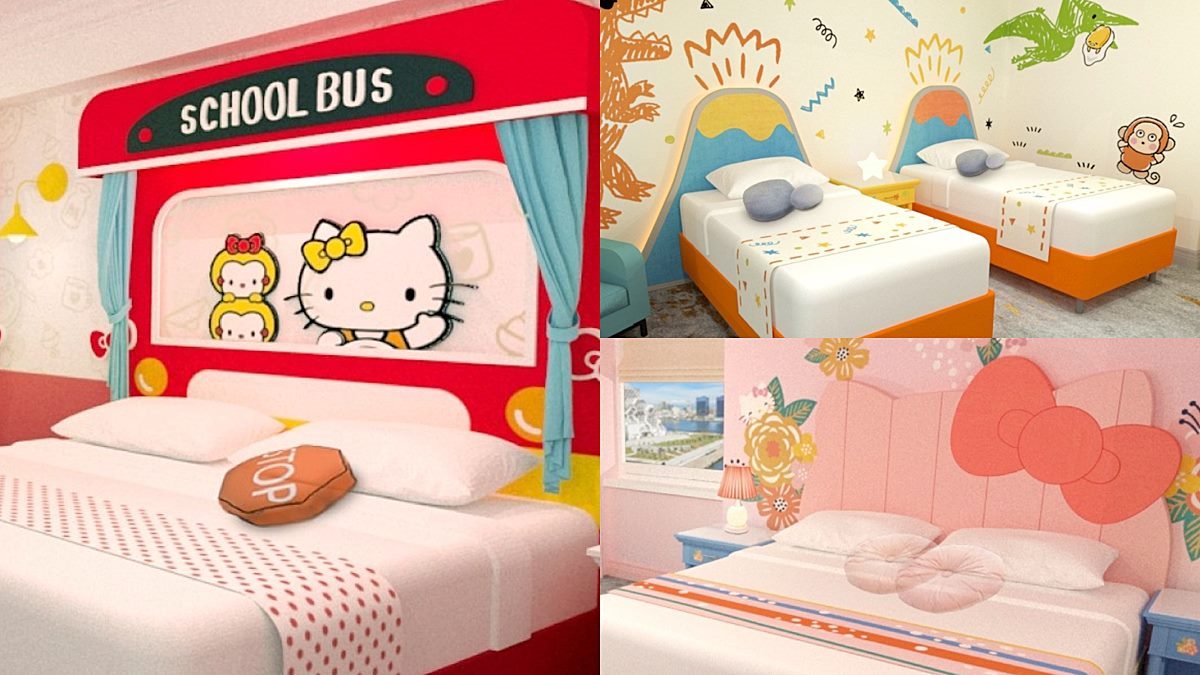 少女心狂噴！超萌三麗鷗主題房10款可住，Kitty、美樂蒂、大眼蛙都能拍
