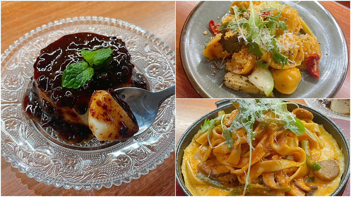 超有哏黑色布丁在這！創意麵食館「薯泥麵餃」Q彈扎實，披薩式鐵板麵也必嘗