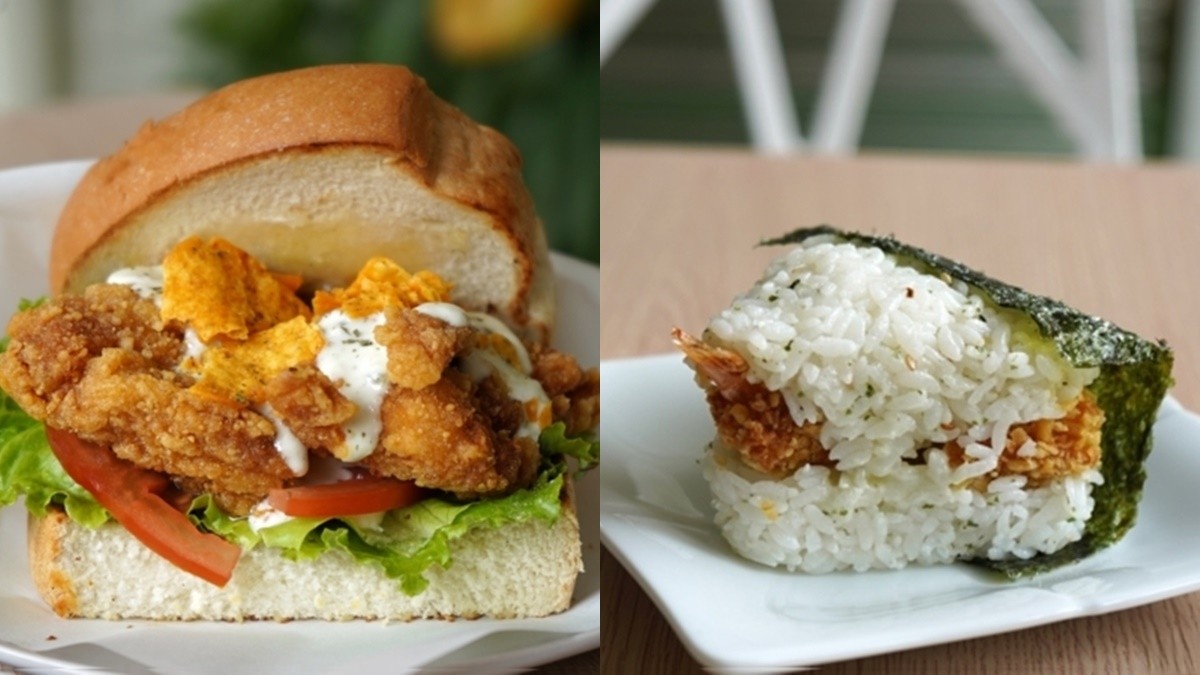 大甲人氣早午餐店！日式飯糰包整隻天婦羅炸蝦，爆餡炸雞吐司＋塔塔醬超誘人