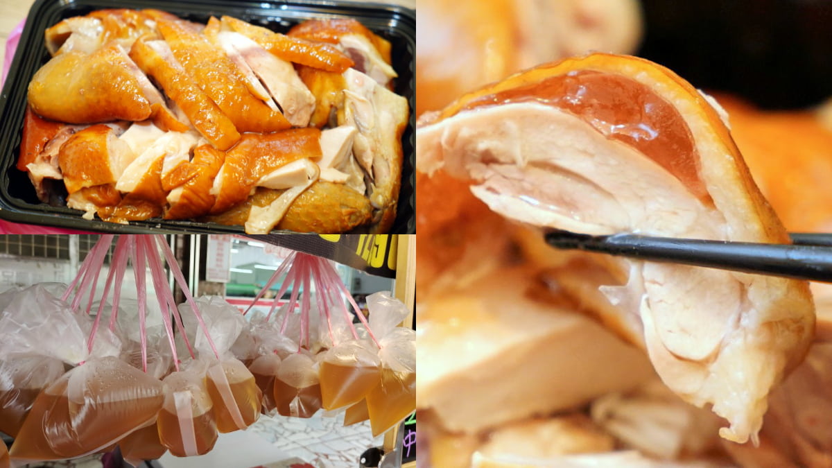 買雞肉送雞湯超佛！市場「人氣甘蔗雞」皮彈肉嫩有嚼勁，搭Q滑肉凍一吃上癮