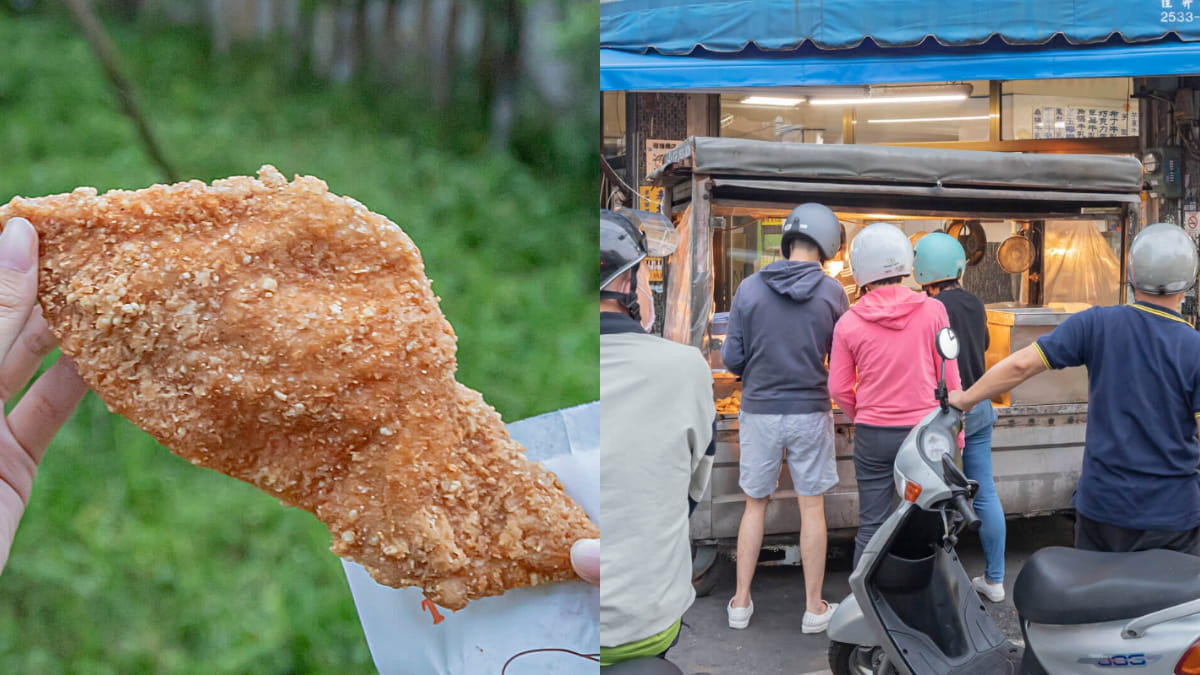 30元吃爆手掌大雞排！台中「無名鹹酥雞」一開攤就排隊，外酥內多汁CP值超高