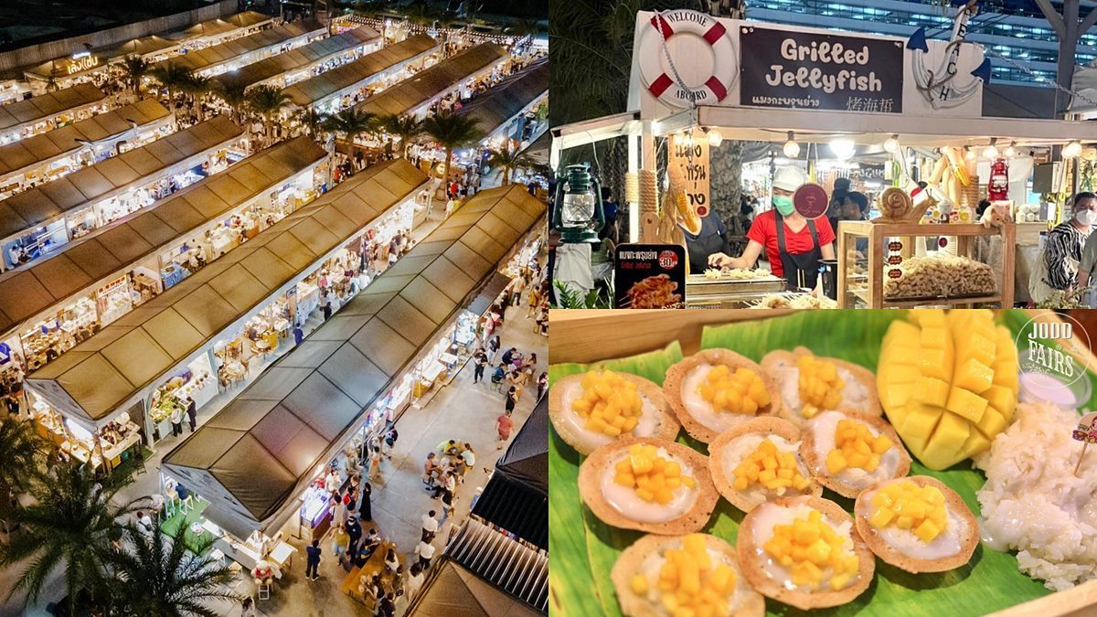 泰國「拉差達火車夜市」重新復活！白色版花園夜市超好拍，各種泰式小吃都有