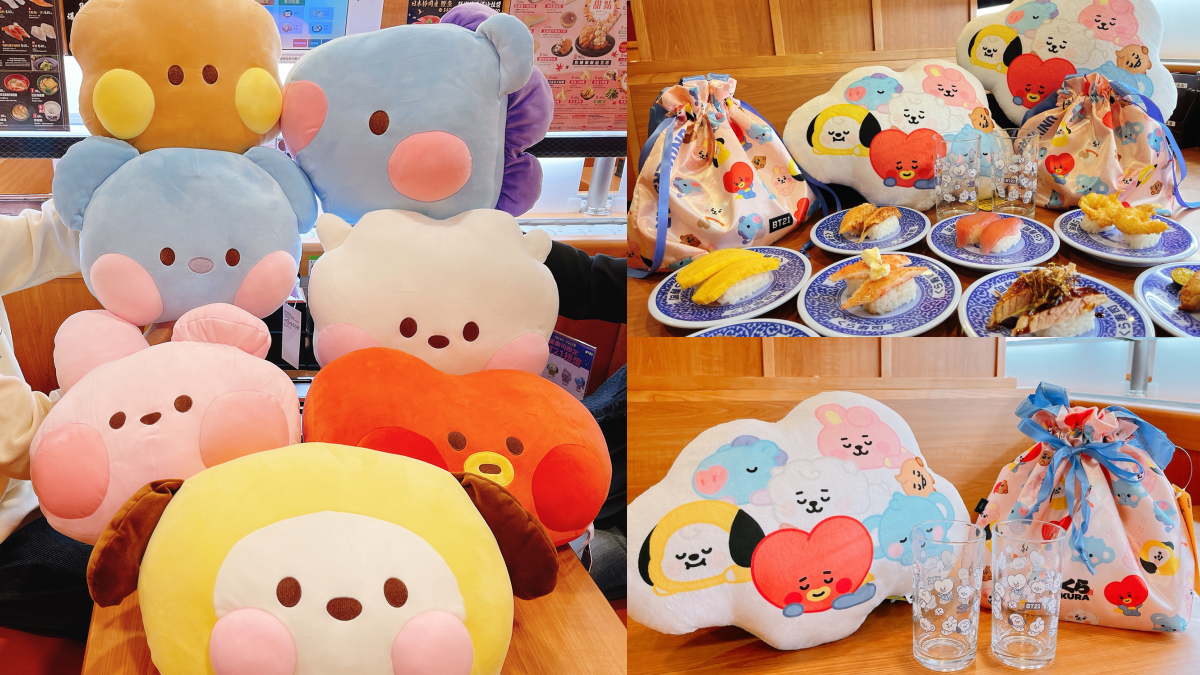 阿米們暴動！藏壽司第二彈「BT21頭型抱枕＋零錢包」免費送，再抽超萌束口袋