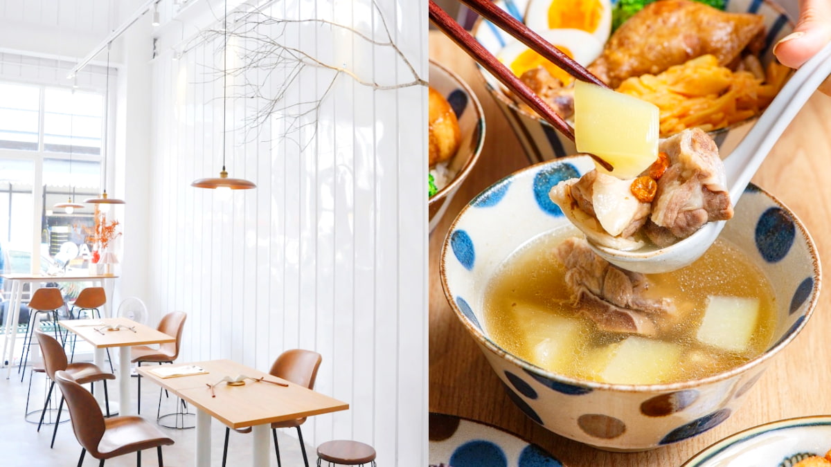 台南最美雞湯店！「韓風店面」賣百元台式美味，加碼當歸養生湯免費喝到飽