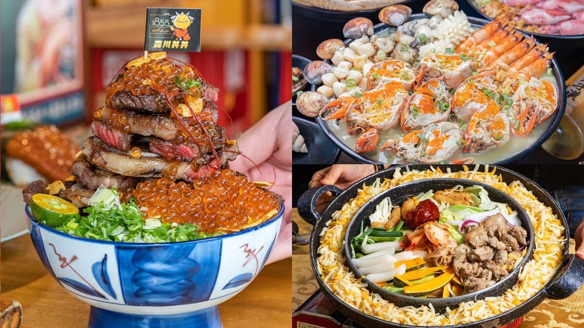 老闆不計成本啦！６家好評爆量系美食：紅蟳痛風粥、101海鮮塔、鮭魚卵瀑布