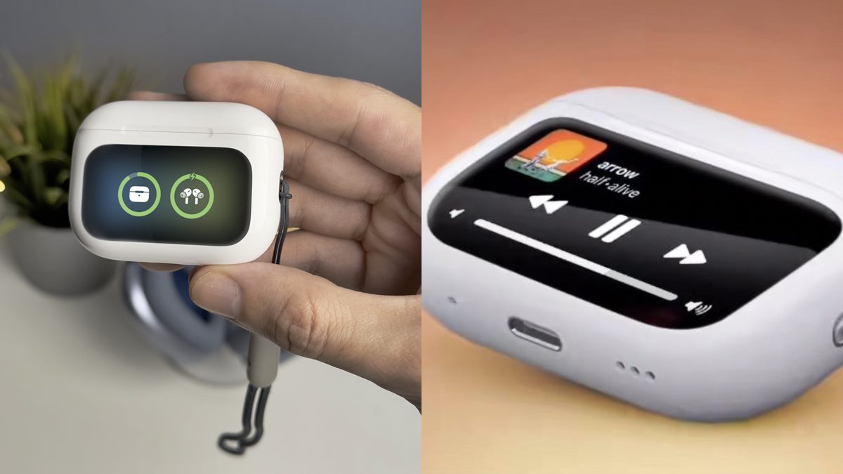最新「觸控螢幕AirPods」曝光！充電盒可選音樂、收訊息，免拿iPhone就能操作