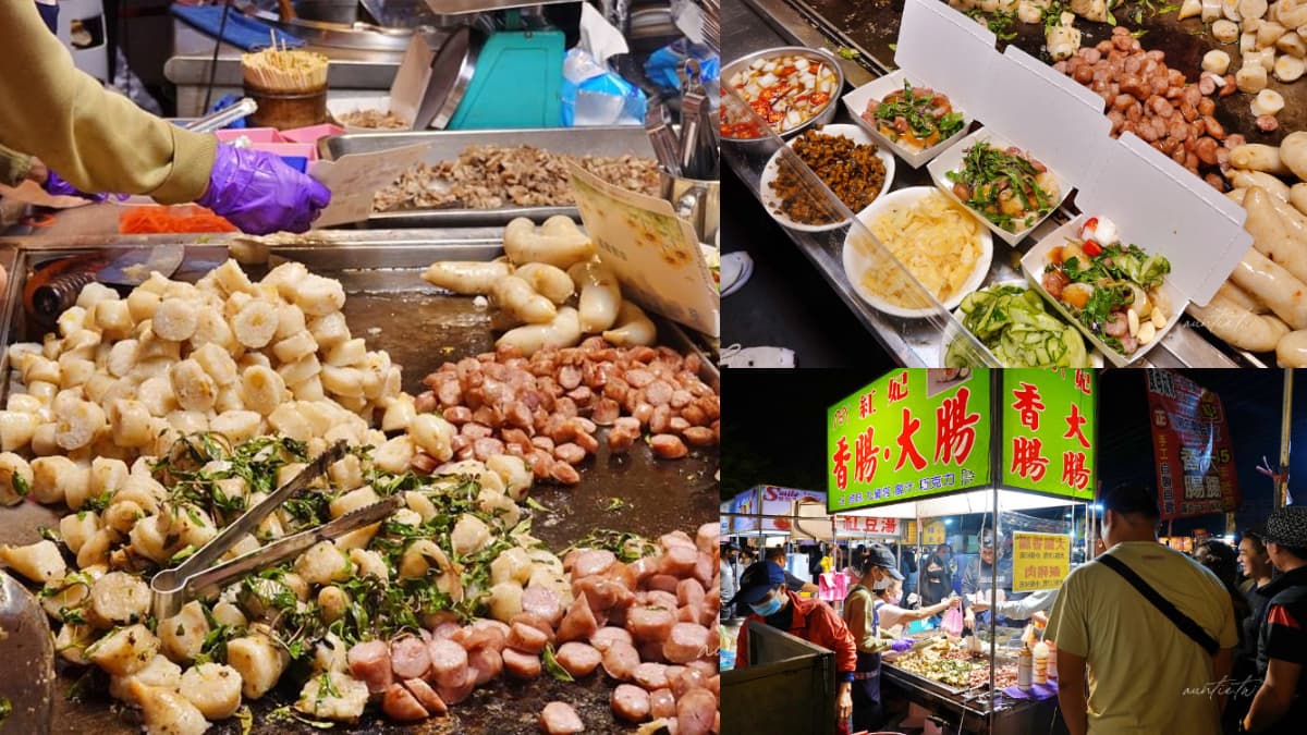 飄香夜市45年！鐵板爆炒「香腸米腸」排隊超夯，蒜片、洋蔥５種配料任你夾