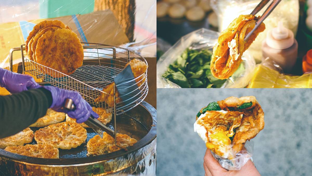 一開賣就排隊！在地金黃酥香「台式蔥肉餅」，爽脆外皮夾高麗菜絲太欠吃