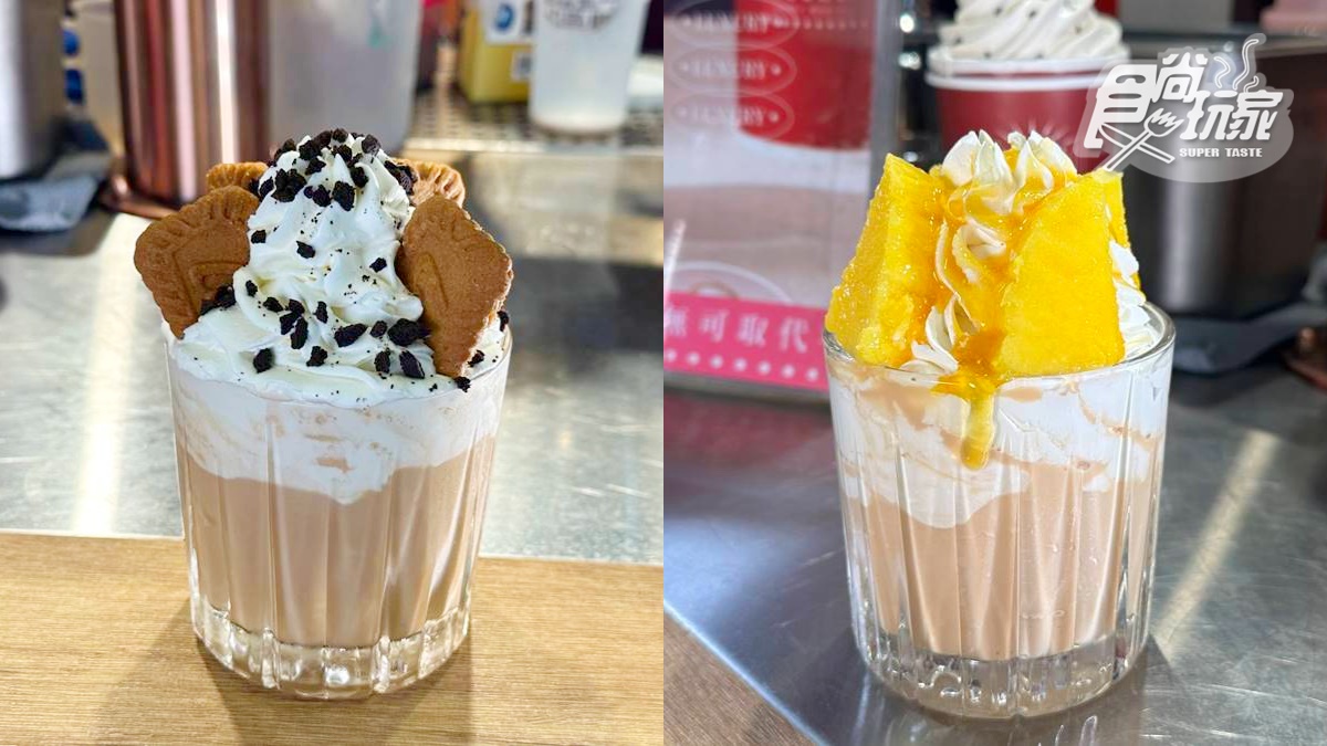 一中街暴紅名店！復古「百老匯風手搖飲」IG打卡必喝，綿密奶蓋＋芒果超爽口