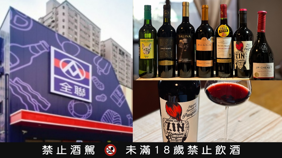 【食尚酒專欄】最低309元！全聯平價紅白酒推薦７款：搭餐首選、世界級酒莊