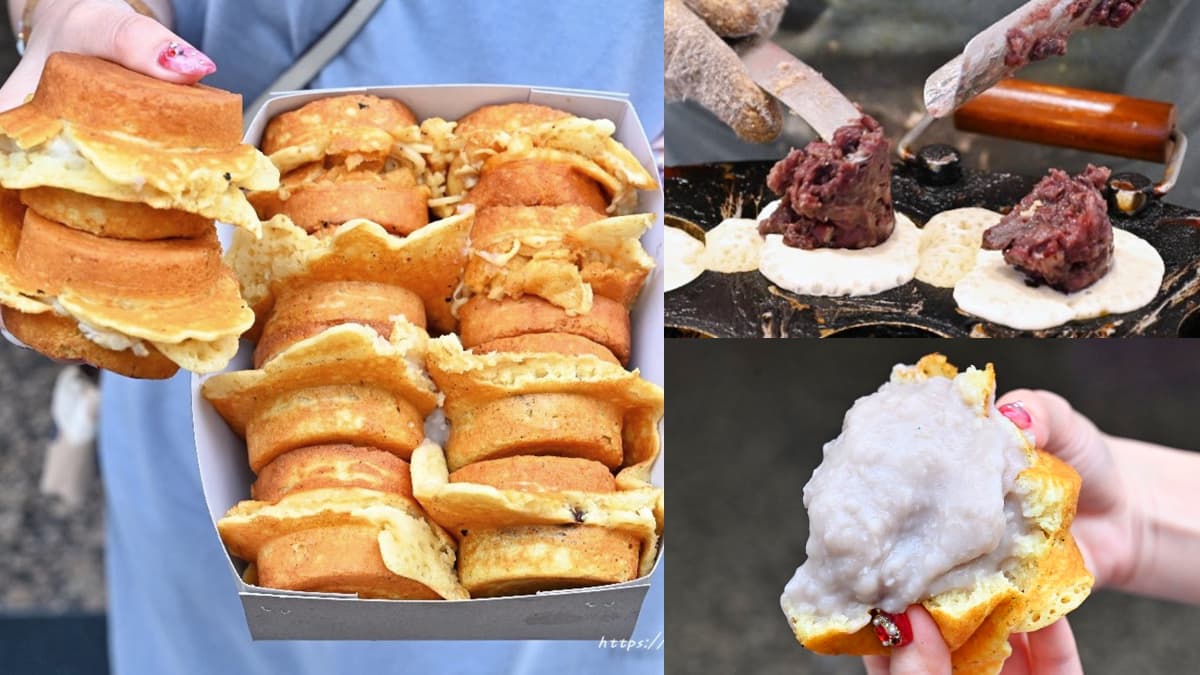 芋泥瀑布炸出太欠吃！台中佛系「10元紅豆餅」超爆餡，買10送１口味任選