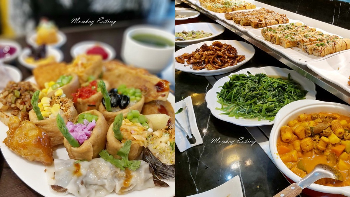 帶阿公阿嬤來！台中超大百坪素食吃到飽，百道異國料理buffet、長輩享優惠