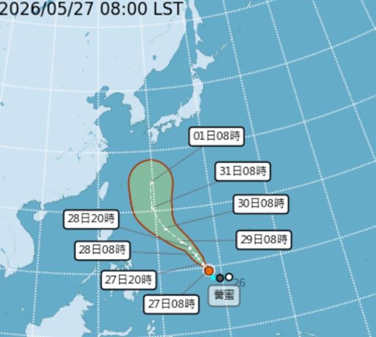 薔蜜颱風今早生成了！最新路徑曝「這２天最靠近台灣」，２大地區防雨彈