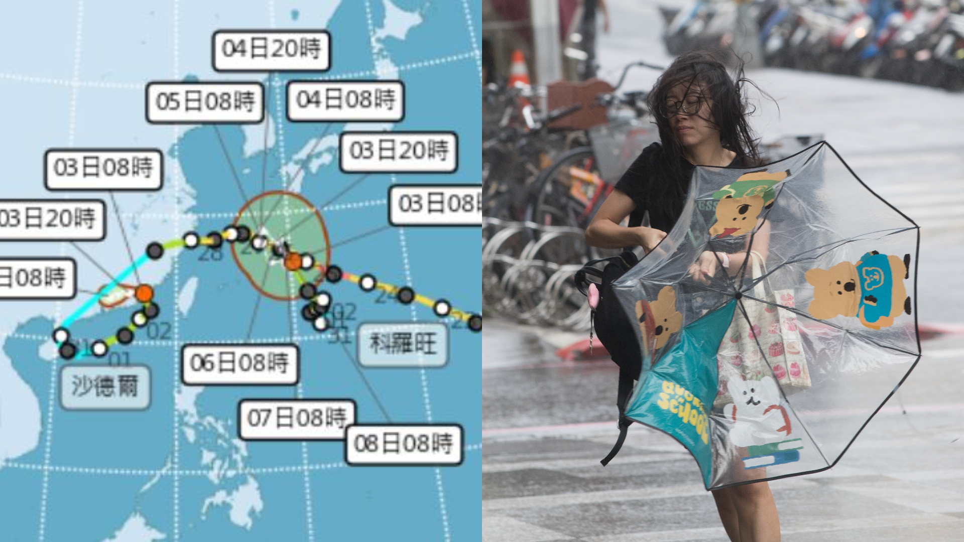 沙德爾颱風路徑大迴轉！外圍環流發威「６縣市」大雨警戒，週末天氣曝光